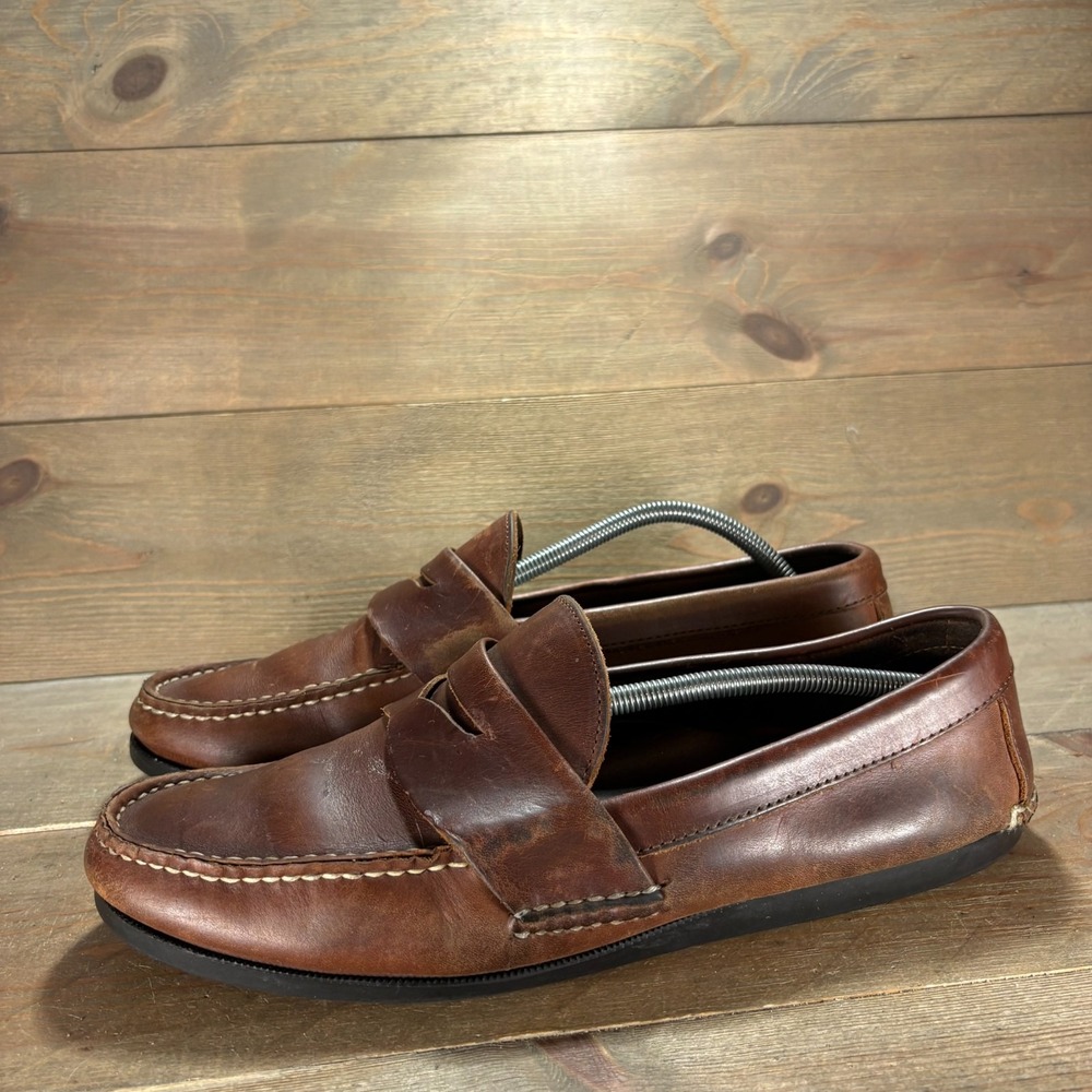Rancourt & Co Beefroll Mens size 11 shoes Brown Leather Handsewn penny loafers